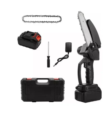 Mini Motosierra Inalambrica Portatil 6' Con 2 Baterías recargables