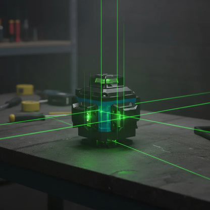 Nivel Laser 16 Lineas Verde 360 Y Tripode 1 Metro Ajustable