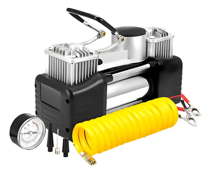 Compresor de Aire Neumáticos Cilindro Dual 150 Psi Color Plateado Fase eléctrica Monofásica Frecuencia 50 HZ