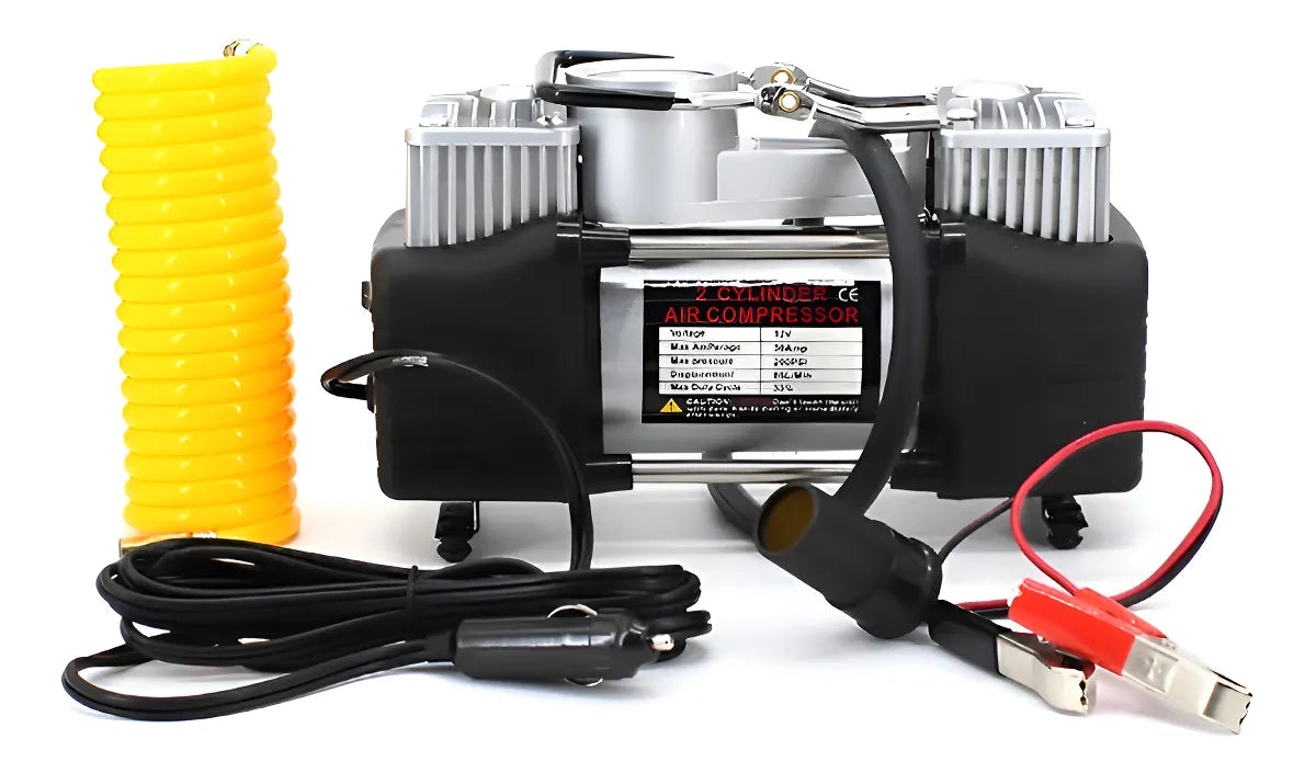 Compresor de Aire Neumáticos Cilindro Dual 150 Psi Color Plateado Fase eléctrica Monofásica Frecuencia 50 HZ