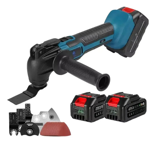 Herramienta Multifuncional Oscilante Accesorios + 2 Baterias
