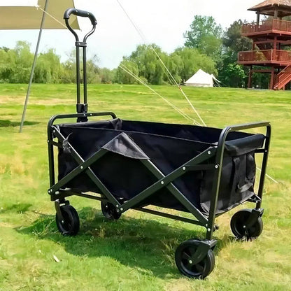 Carrito Para Compras Plegable Camping Jardin Mulltiuso Negro