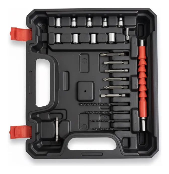 Taladro Atornillador Inalambrico Accesorios + 2 Baterias Azul
