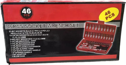 Kit De Herramientas Auto Chicharra Cuadrante 1/4 46 Piezas
