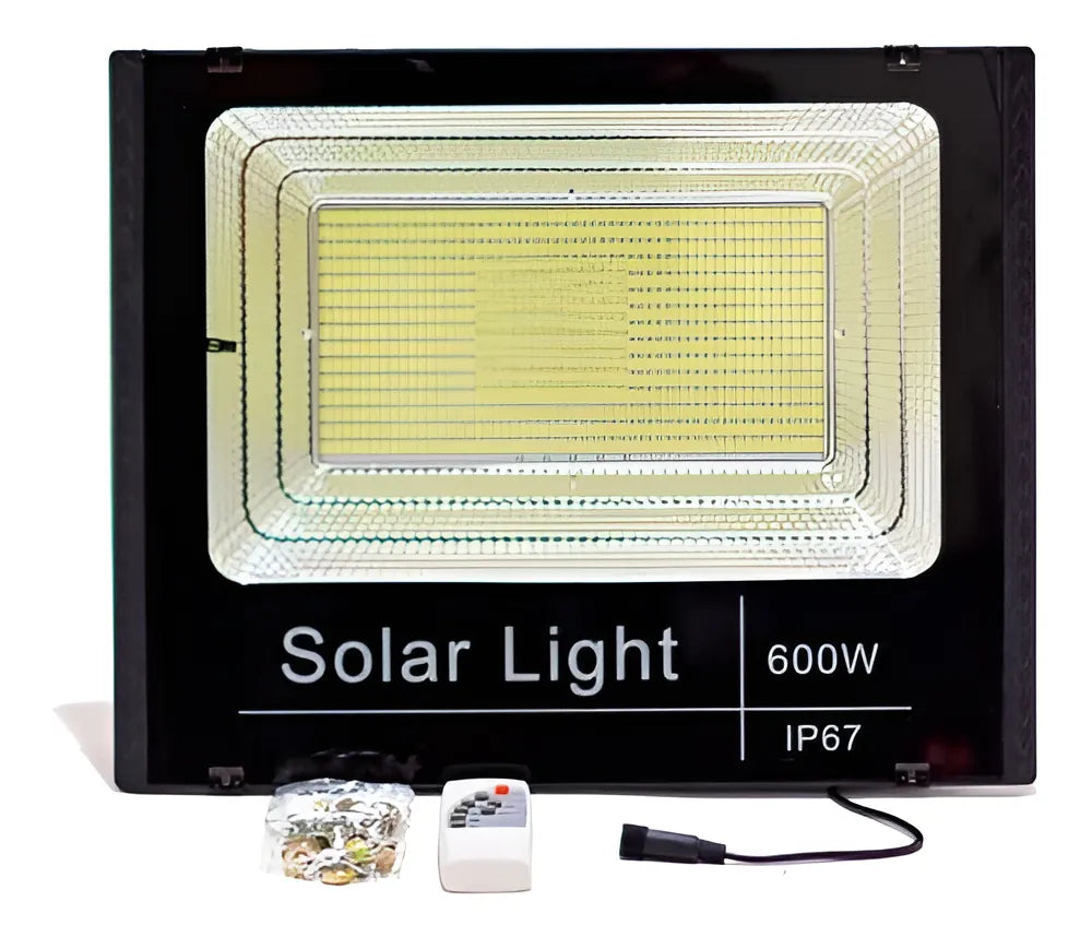 Foco Solar 600 Watts Panel Separado + Control Remoto Ip67